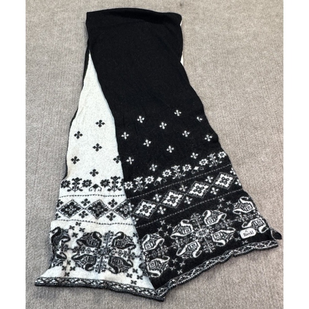 Roeckl Reversible Scarf Cashmere Angora Lambs Wool Blend